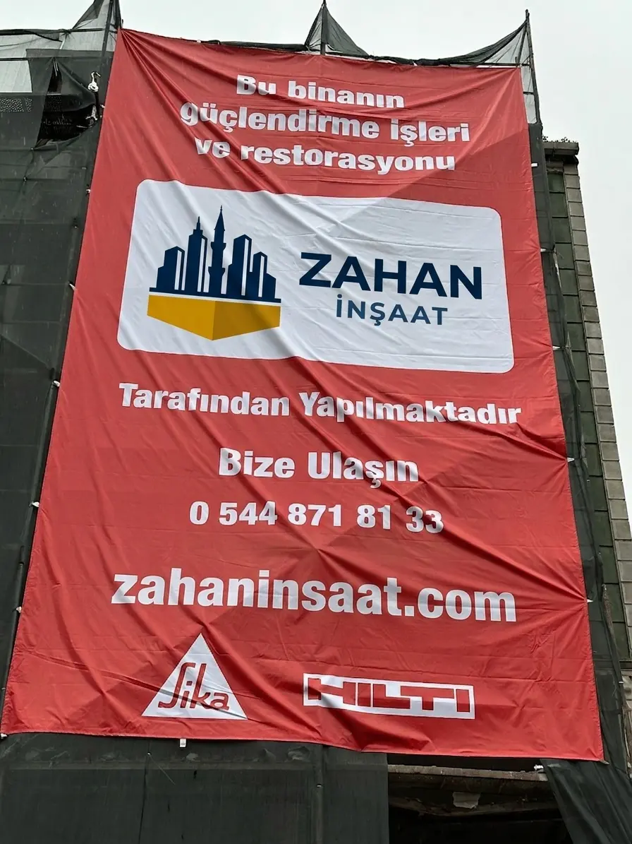 İstanbul otel güçlendirme — kolon mantolama donatısı