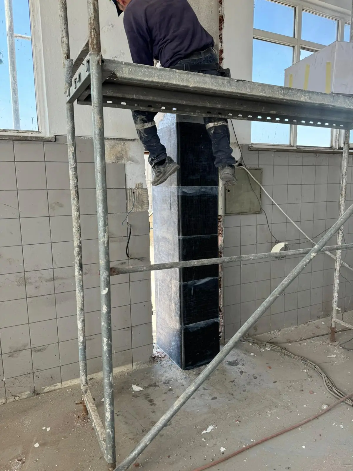Güçlendirme yapılan bölümün genel görünümü